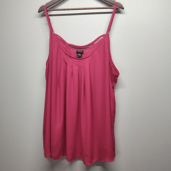 torrid Tops - Torrid Tank Top Women Plus Size 5X Pink Relaxed Fit Adjustable Straps